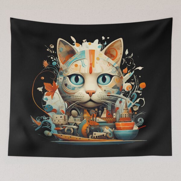 Item preview, Fishy cat designed and sold by Linework Studio.