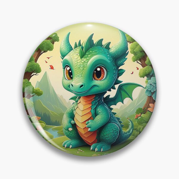 Item preview, Smiling spring dragon: joy on the green meadow designed and sold by Minpadesign.
