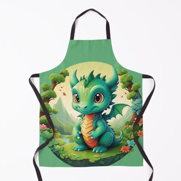 Item preview, Smiling spring dragon: joy on the green meadow designed and sold by Minpadesign.
