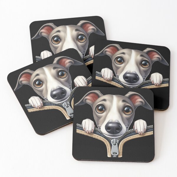 Item preview, Cute Whippet Dog with Zipper designed and sold by BerryBlaze.