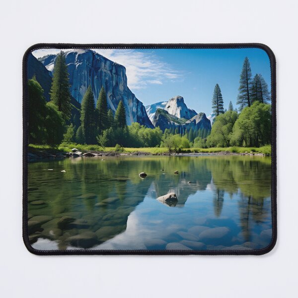 Item preview, A body of water with trees and mountains in the background designed and sold by johndesign88.