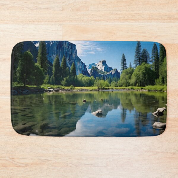 Item preview, A body of water with trees and mountains in the background designed and sold by johndesign88.