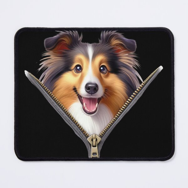 Item preview, Cute Shetland Sheepdog Dog with Zipper designed and sold by BerryBlaze.