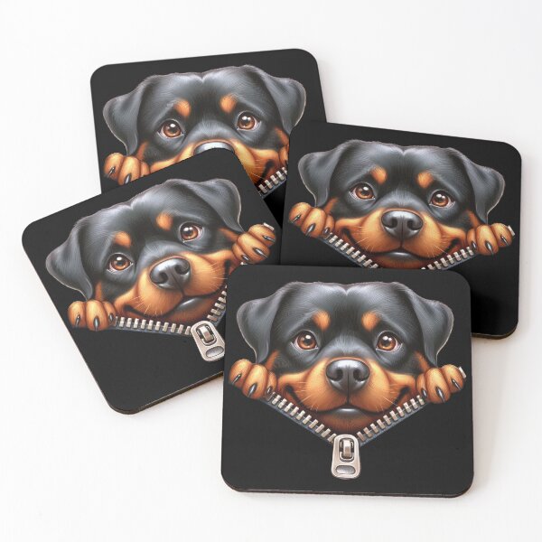 Item preview, Cute Rottweiler Dog with Zipper designed and sold by BerryBlaze.