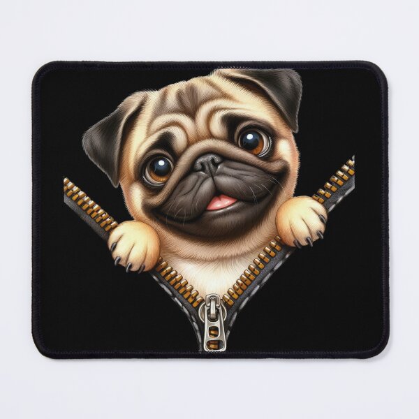 Item preview, Cute Pug Dog with Zipper designed and sold by BerryBlaze.