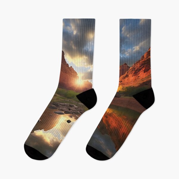Item preview, A lake with trees and mountains in the background designed and sold by johndesign88.