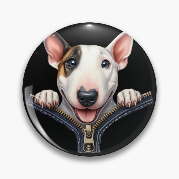 Item preview, Cute Bull Terrier Dog with Zipper designed and sold by BerryBlaze.