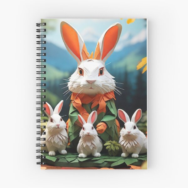 Item preview, 3D Paper art of a bunny rabbit and family in the forest. designed and sold by Queeneline.