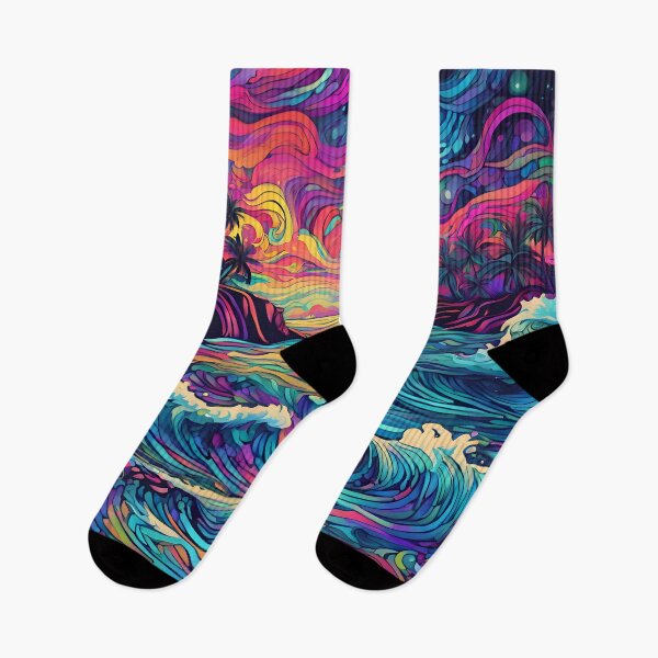 Item preview, Galactic Dreamscapes - Psychedelic Seaside Oasis designed and sold by colorvisionart.