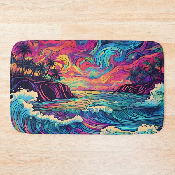 Item preview, Galactic Dreamscapes - Psychedelic Seaside Oasis designed and sold by colorvisionart.