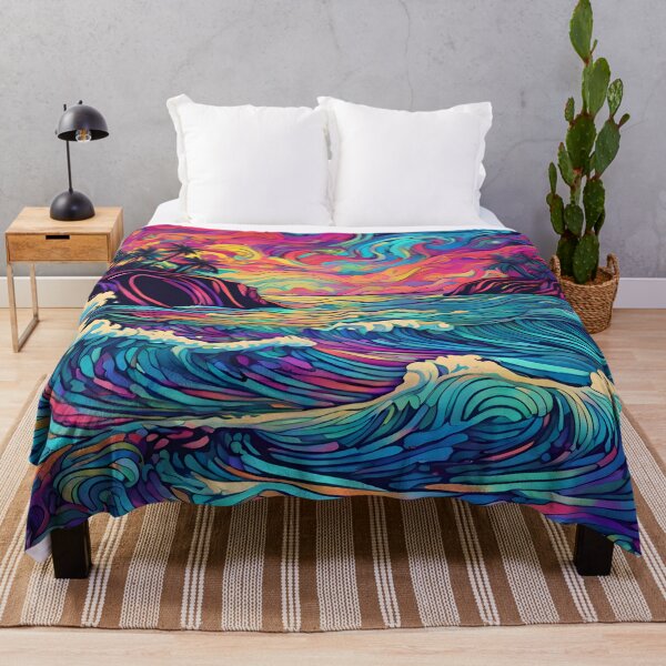 Item preview, Galactic Dreamscapes - Psychedelic Seaside Oasis designed and sold by colorvisionart.