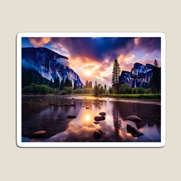 Item preview, A river with rocks and trees and mountains in the background designed and sold by johndesign88.