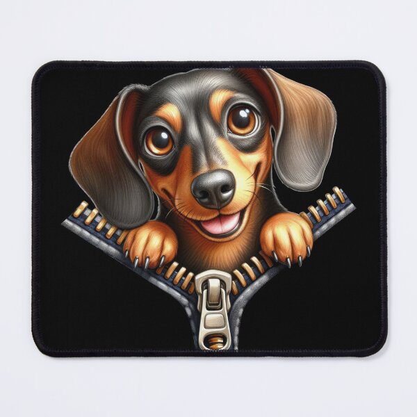 Item preview, Cute Dachshund Dog with Zipper designed and sold by BerryBlaze.