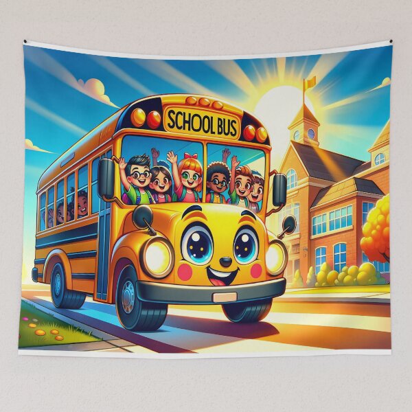 Item preview, Cheerful School Bus Adventure designed and sold by PuzzleMart.
