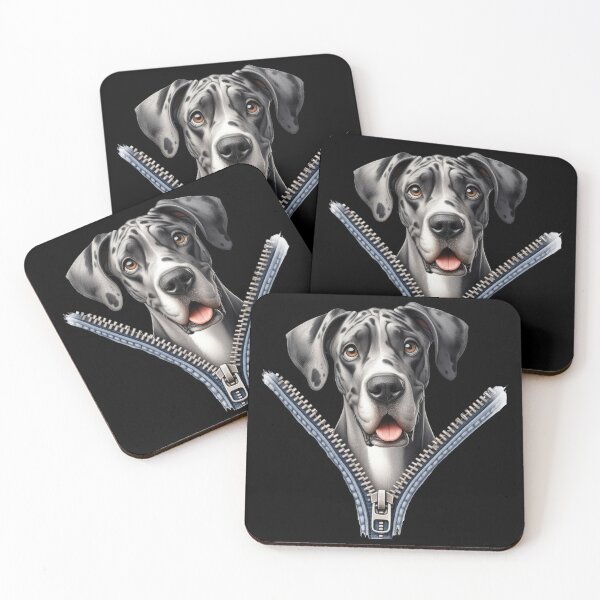 Item preview, Cute Great dane Dog with Zipper designed and sold by BerryBlaze.