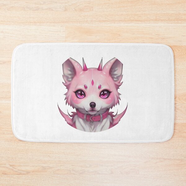 Item preview, Cute anime pink cat with devil eyes  designed and sold by cosy-style.