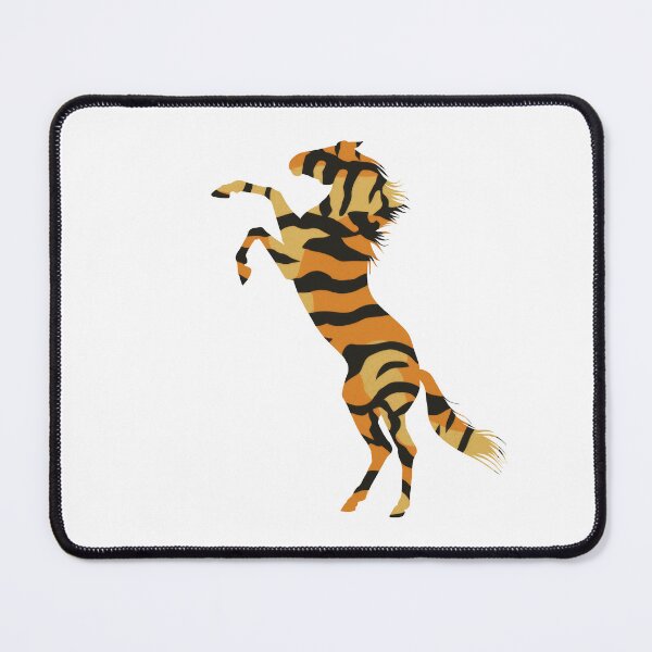 Item preview, Horse rearing with a tiger print, for every horse and paradise lover! Orange and black. designed and sold by PICbyFemke.