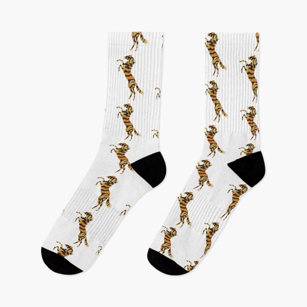 Item preview, Horse rearing with a tiger print, for every horse and paradise lover! Orange and black. designed and sold by PICbyFemke.