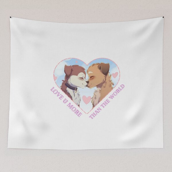 Item preview, Cute anime dogs couple designed and sold by cosy-style.