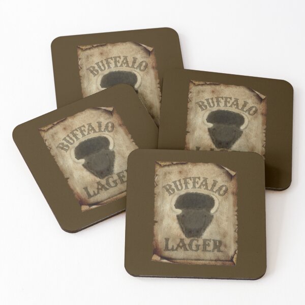 Item preview, GREAT AMERICAN  WESTERN  BUFFALO LAGER SIGN designed and sold by THE AMERICAN TEEVANGELIST.