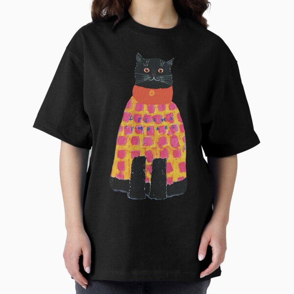 Welsh Learner or Dysgwr Cymraeg sweater cat Oversized T-Shirt