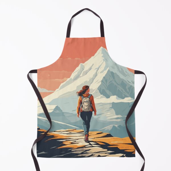Item preview, Girl Hiking In The Mountains designed and sold by AestheticArtHub.