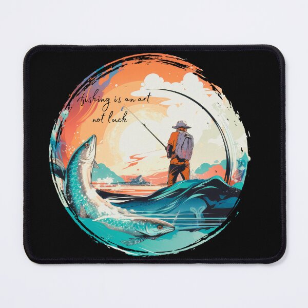 Item preview, Fishing is an art not luck designed and sold by LuckyFamily.