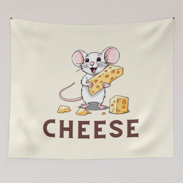 Item preview, "Cheese" cute and funny mouse with cheese  designed and sold by Culmika.