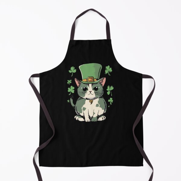 Item preview, St. Patrick's Day Cute Green Cat For Cats Lover Sticker designed and sold by CANDYFrog.