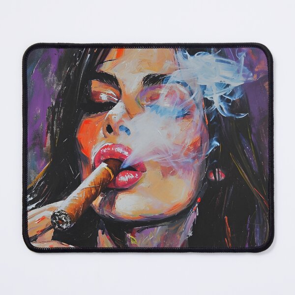 Item preview, Chromatic Splendor- A Symphony of Bold Hues, Red Lips, and Cigar Sophistication designed and sold by OlfactoART Studio.