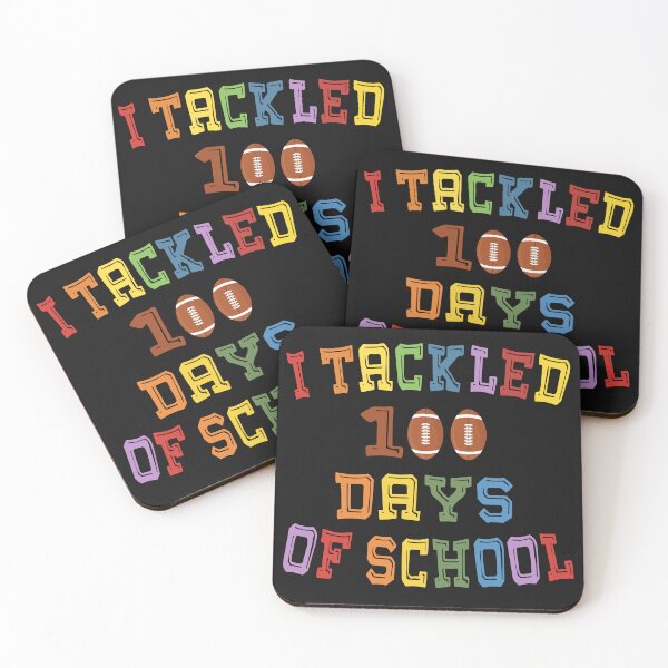 Item preview, funny design of school I Tackled 100 Days Of School Football designed and sold by Latifay.