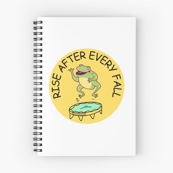 Item preview, Rise after every fall, funny frog jumping on a trampoline designed and sold by BritishDelights.
