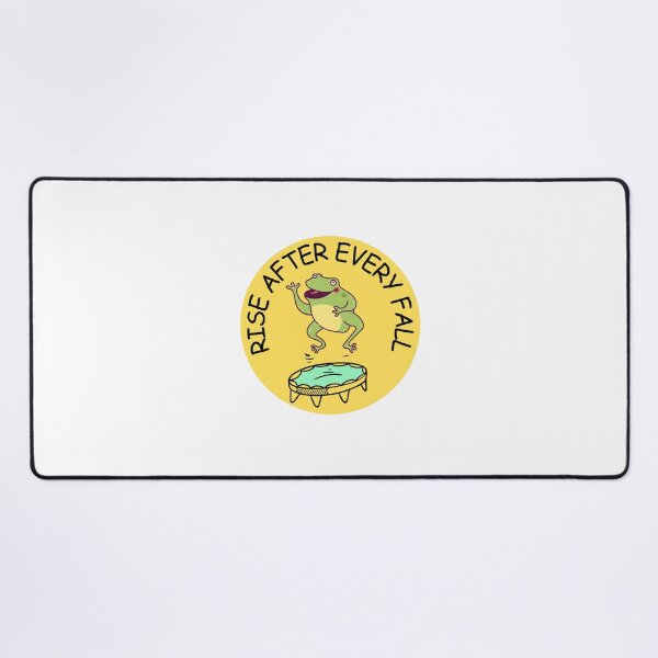 Item preview, Rise after every fall, funny frog jumping on a trampoline designed and sold by BritishDelights.