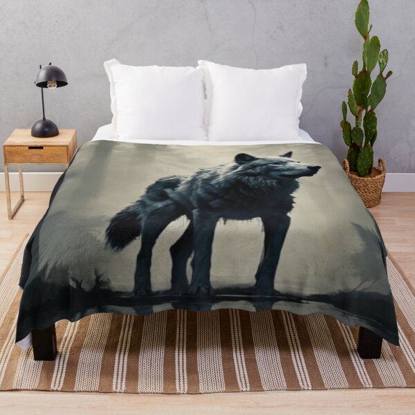 Item preview,  majestic black wolf IN THE FOREST designed and sold by Catfighter.