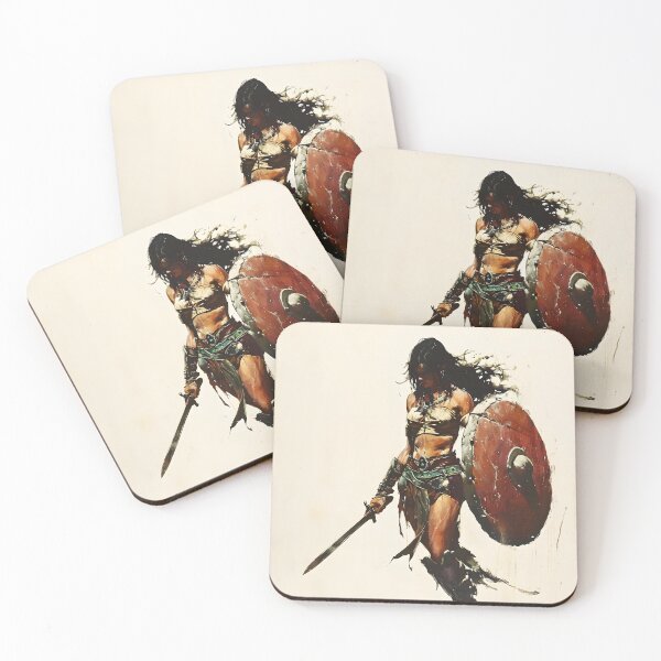 Item preview, Frazetta Warrior Woman - Fantasy Art designed and sold by Seeker7Seven.
