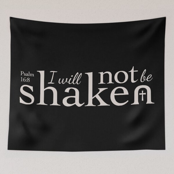 Item preview, Psalm 16:8 Shaken v1 | Warm Grey designed and sold by Loah-Store.