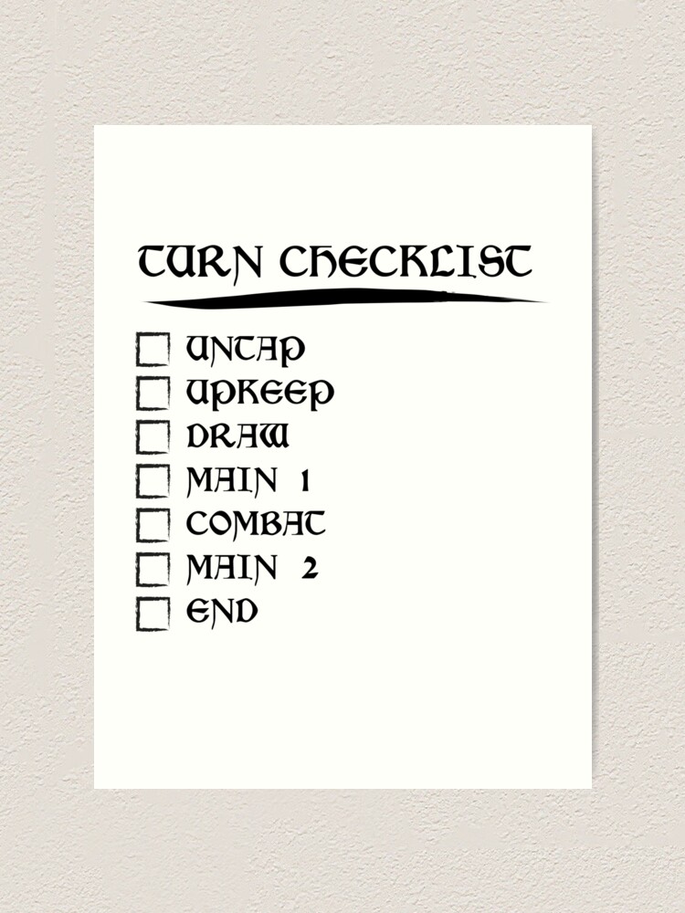 MTG Order Checklist" Art Print for Sale by drglovegood | Redbubble