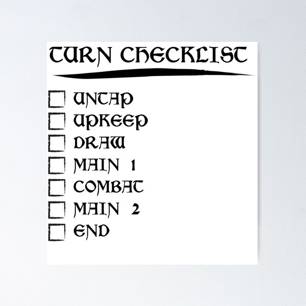 MTG Order Checklist" Art Print for Sale by drglovegood | Redbubble