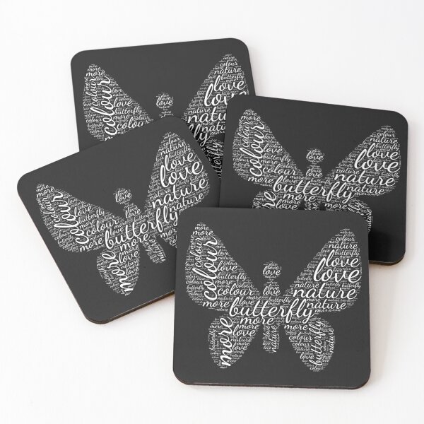 Item preview, butterfly white typography designed and sold by Gadet100.