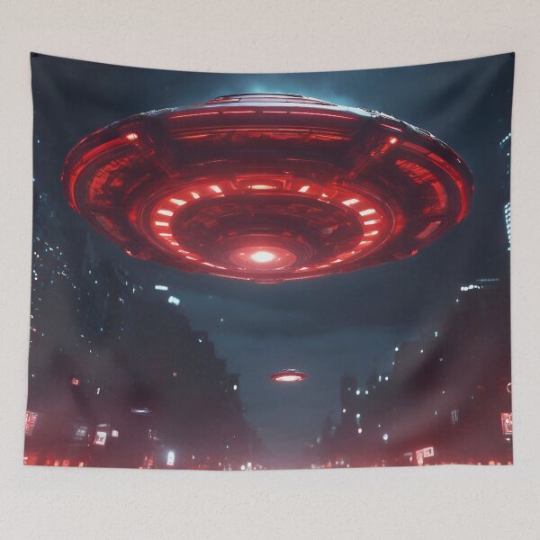 Item preview, A UFO In The Night designed and sold by TheArtOfPat.