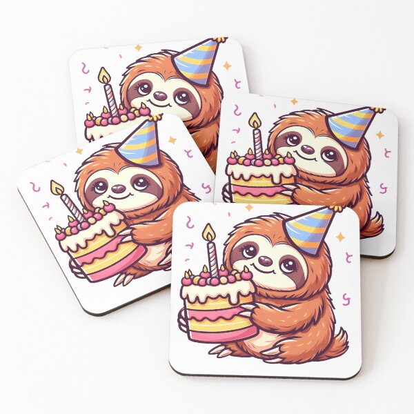 Item preview, Sloth with Cake: Perfect Children's Birthday Gift Idea designed and sold by tee snap.