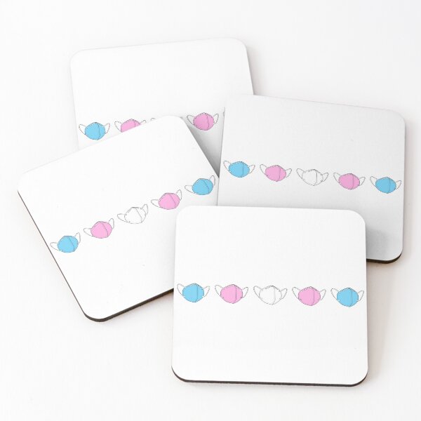 Item preview, kn95 mask transgender pride flag colors designed and sold by Accidental Angel Inc..
