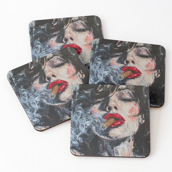 Item preview, Contemporary Flames- The Intense Aura of Monochrome, Loose Brushstrokes, and Cigar Whirlwinds designed and sold by OlfactoART Studio.