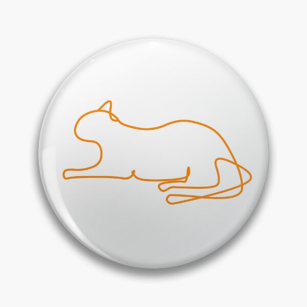 Item preview, Ginger Cat Single Line Art designed and sold by InkWellINever.