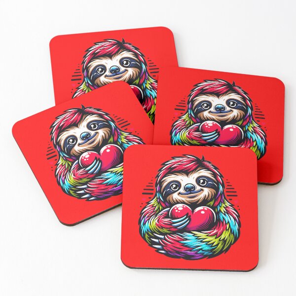 Item preview, Love Sloth - Valentine's Day Heart designed and sold by ObjCrea123.