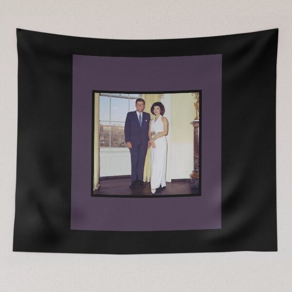 Item preview, PRESIDENT AND FIRST LADY PORTRAIT PRESIDENT KENNEDY AND MRS. KENNEDY WHITE HOUSE YELLOW OVAL ROOM  designed and sold by PatriotCat.