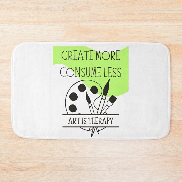 Item preview, Create More Consume Less Black Line Drawing Design designed and sold by EarthArtDesigns.