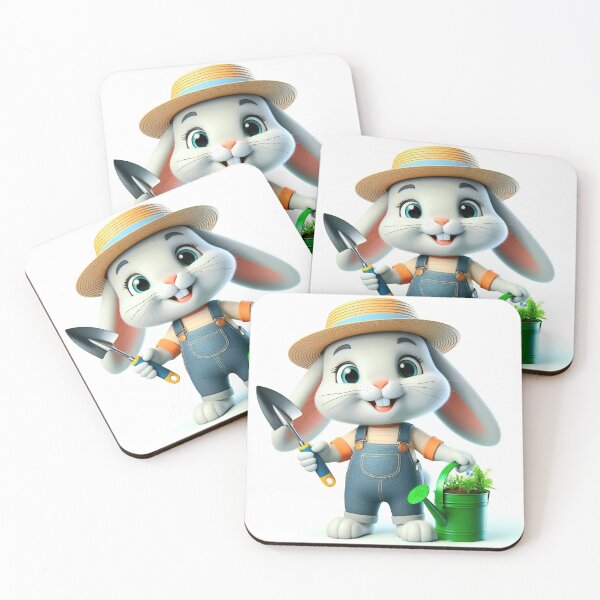 Item preview, Cute Baby Rabbit Gardener designed and sold by ErikFQ.