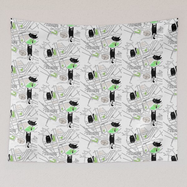 Item preview, Map of Rome with Cats designed and sold by PocketRoom.