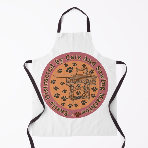 Item preview, Easily Distracted By Cats And Sewing Machine designed and sold by Wiss2Arts.